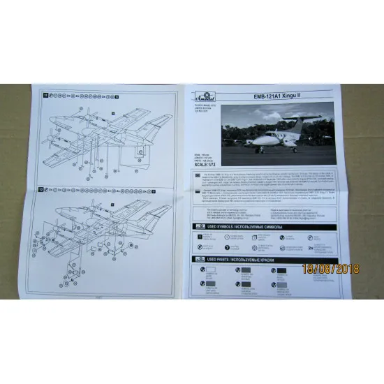 Amodel 72371 - 1/72 Embraer EMB-121A1 Xingu II, scale plastic model kit