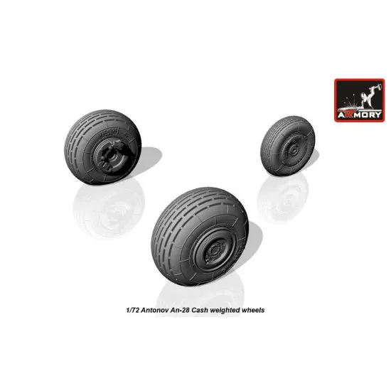 Antonov An-28 Cash wheels w/ weighted tires 1/72 AR AW72044