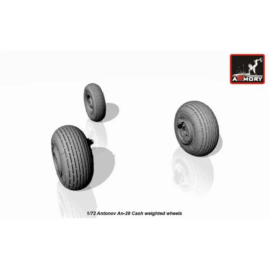 Antonov An-28 Cash wheels w/ weighted tires 1/72 AR AW72044