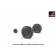 Dornier Do 17M/P/Z, Do 215 wheels w/weighted tires 1/72 Armory AW72205