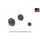Dornier Do 17M/P/Z, Do 215 wheels w/weighted tires 1/72 Armory AW72205