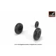 F-117A wheels w/ weighted tires 1/72 Armory AW72325