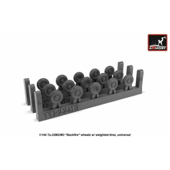 Tupolev Tu-22M2/m3 wheels 1/144 Armory AW14007