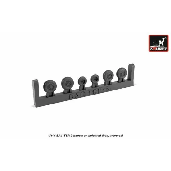 BAC TSR.2 wheels w/ weighted tires 1/144 Armory AW14401