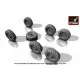 Ural-375/4320 weighted wheels w/ early hubs 1/72 Armory AC7321a