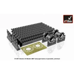 M1 Abrams series early type tracks, w/ drive wheels 1/72 Armory AC7334a