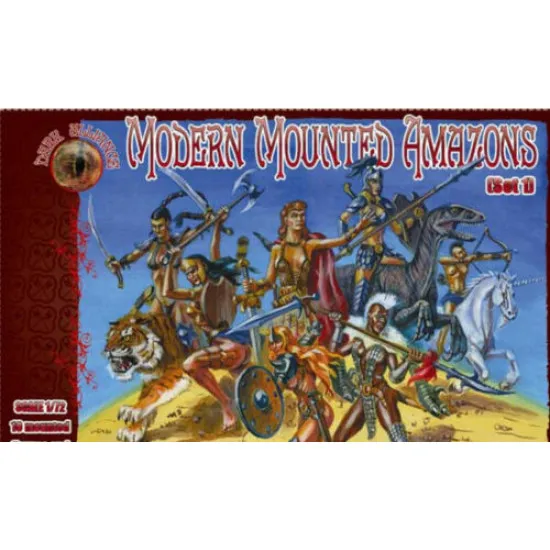 Alliance 72026 - 1/72 Modern Mounted Amazons, Set 1, scale plastic model kit