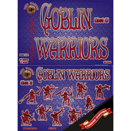 Alliance 72041 - 1/72 Goblin Warriors (Set 1), (Fantasy Series) scale model kit