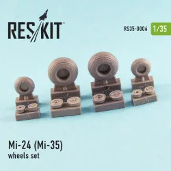 Mi-24 (Mi-35) wheels set 1/35 Reskit RS35-0006