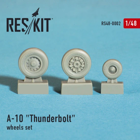 Resin wheels set A-10 Thunderbolt Fairchild Republic 1/48 Reskit RS48-0002 Resin wheels set A-10 Thunderbolt Fairchild Republic 1/48 Reskit RS48-0002