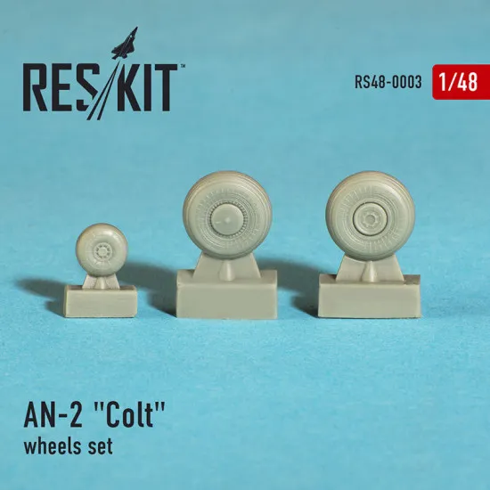 Resin wheels set for Antonov AN-2 Colt 1/48 Reskit RS48-0003