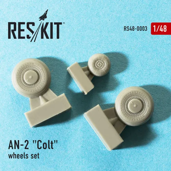 Resin wheels set for Antonov AN-2 Colt 1/48 Reskit RS48-0003