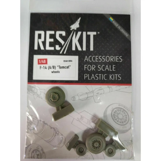 Resin wheels set for Grumman F-14 A/B Tomcat 1/48 Reskit RS48-0006