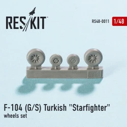 Resin wheels set for F-104 (G/S) Turkish Starfighter 1/48 Reskit RS48-0011