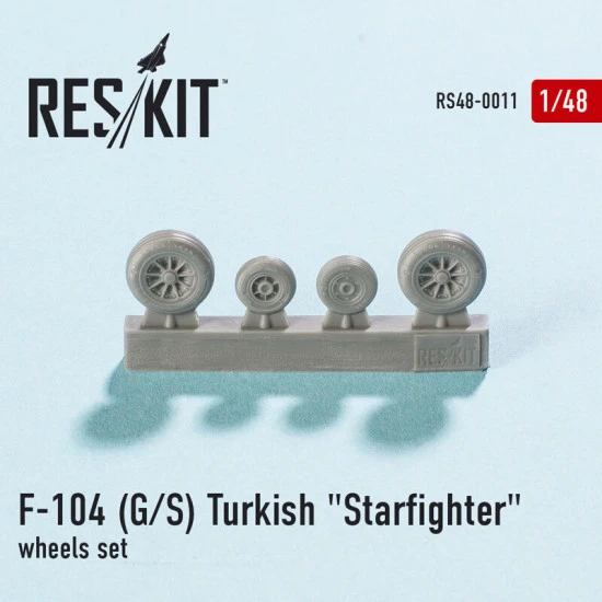 Resin wheels set for F-104 (G/S) Turkish Starfighter 1/48 Reskit RS48-0011