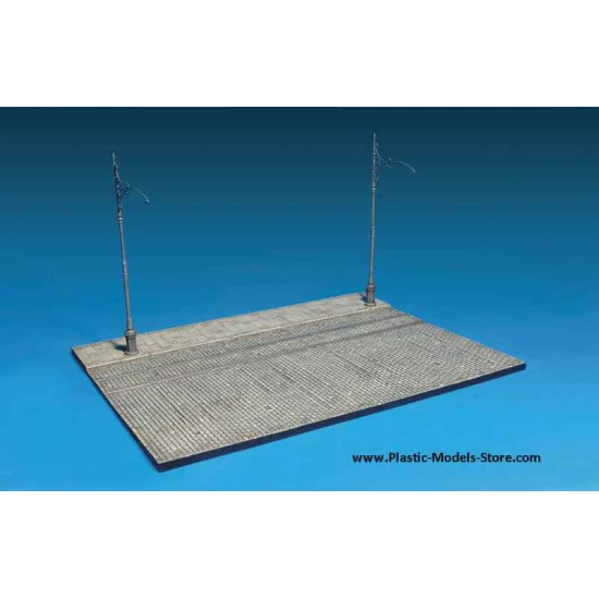 STREET SECTION w/TRAM LINES diorama 1/35 Miniart 36040