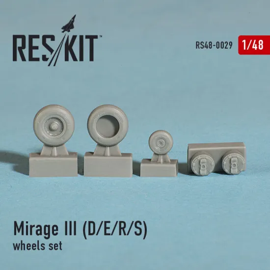 Dassault Mirage III (D/E/R/S) wheels set 1/48 Reskit RS48-0029