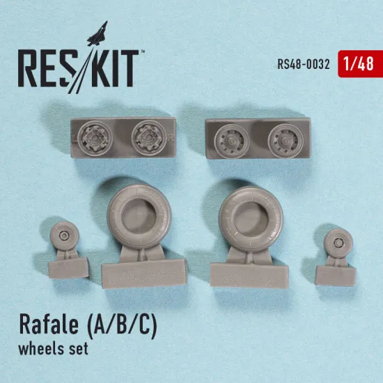 Resin wheels set for Dassault Rafale (A/B/C) 1/48 Reskit RS48-0032