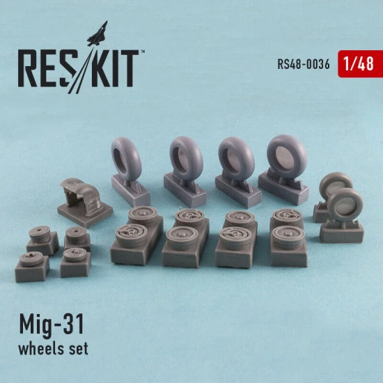 Resin wheels set for Aircraft MiG-31 1/48 Reskit RS48-0036