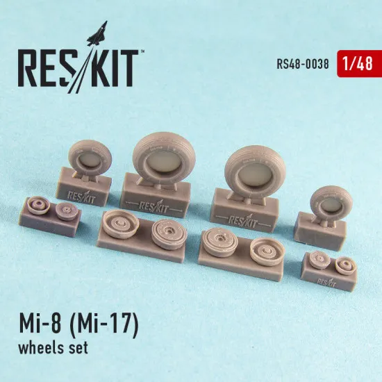 Resin wheels set for Helicopter MI-8 / MI-17 1/48 Reskit RS48-0038