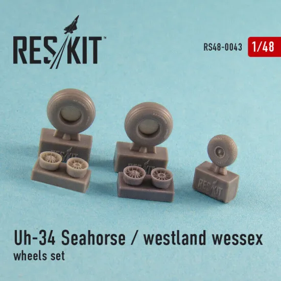 Resin wheels for Uh-34 Seahorse / Westland Wessex 1/48 Reskit RS48-0043