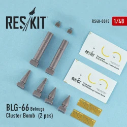 Resin BLG-66 Belouga Cluster Bomb (2 pcs) 1/48 Reskit RS48-0048