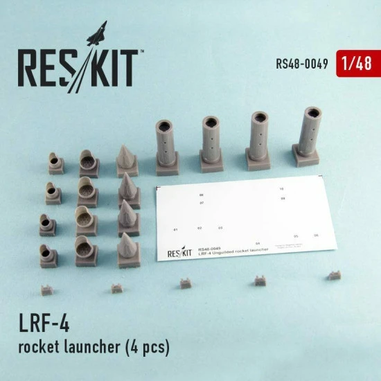 Resin rocket launcher LRF-4 (4 pcs) 1/48 Reskit RS48-0049