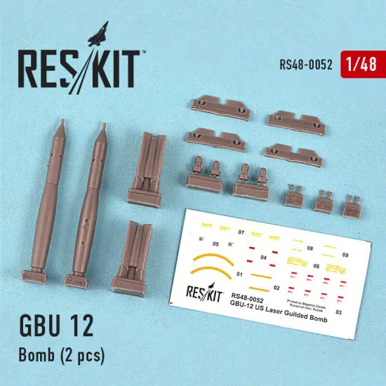 Resin GBU 12 Bomb (2 pcs) 1/48 Reskit RS48-0052