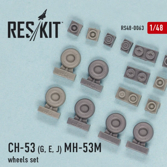 Wheels Set For CH-53 (G, E, J) MH-53M 1/48 Reskit RS48-0063