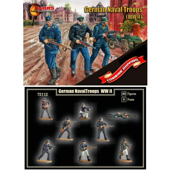 Mars Figures 72112 - 1/72 German Naval Troops (WWII), scale plastic model kit