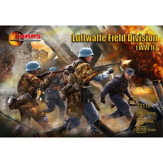 Mars Figures 72110 - 1/72 Luftwaffe Field Division, scale plastic model kit