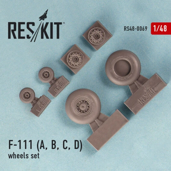 General Dynamics F-111 (A, B, C, D) wheels set 1/48 Reskit RS48-0069 General Dynamics F-111 (A, B, C, D) wheels set 1/48 Reskit RS48-0069