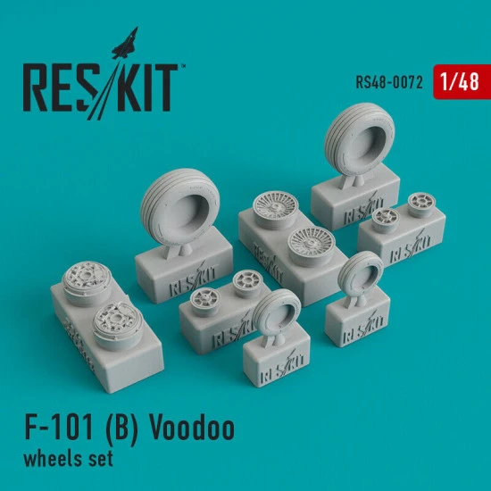 Wheels Set for McDonnell F-101 (B) Voodoo model 1/48 Reskit RS48-0072