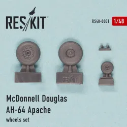 McDonnell Douglas AH-64 Apache wheels set 1/48 Reskit RS48-0081