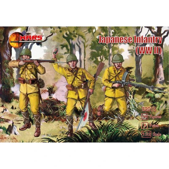 Mars Figures 32015 - 1/32 Japanese Infantry WWII (15 figures), scale model kit