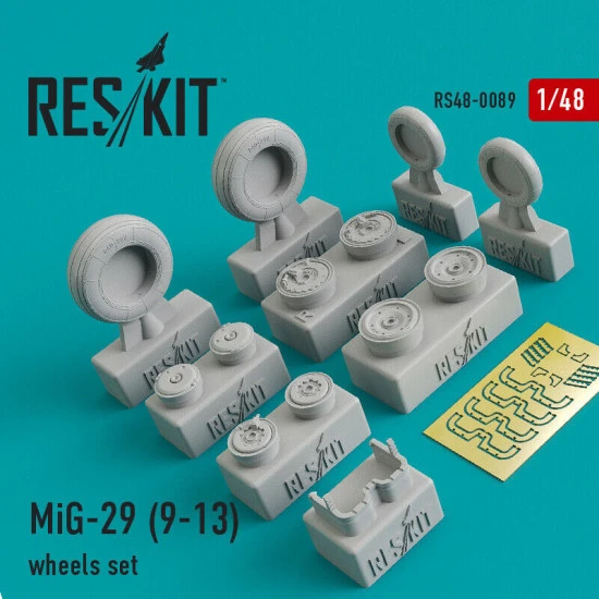 Mikoyan MiG-29 (9-13) wheels set 1/48 Reskit RS48-0089