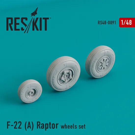 F-22A Raptor wheels set 1/48 Reskit RS48-0091