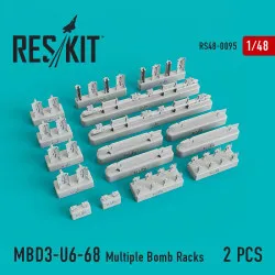 MBD3-U6-68 Multiple Bomb Racks 2 pcs 1/48 Reskit RS48-0095