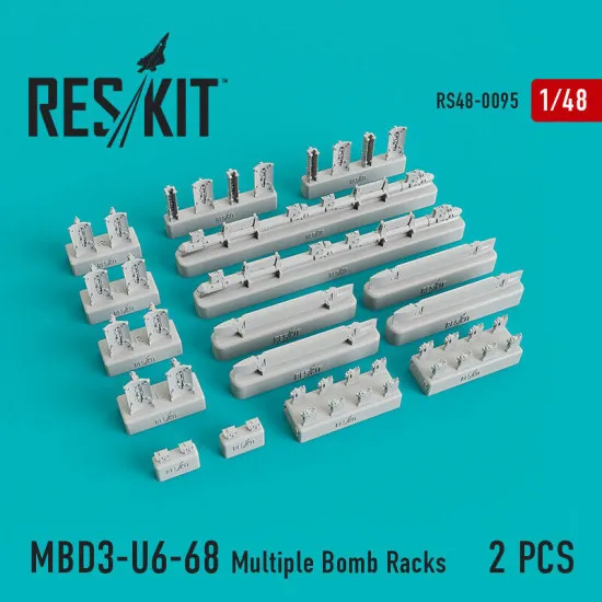 MBD3-U6-68 Multiple Bomb Racks 2 pcs 1/48 Reskit RS48-0095