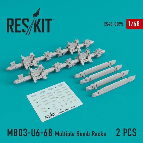MBD3-U6-68 Multiple Bomb Racks 2 pcs 1/48 Reskit RS48-0095