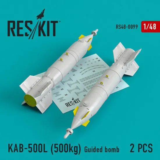 KAB-500L (500kg) Guided bomb (2 pcs) 1/48 Reskit RS48-0099
