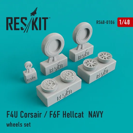 F4U Corsair / F6F Hellcat NAVY wheels set 1/48 Reskit RS48-0106