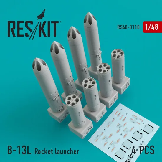 B-13L Rocket launcher (4 pcs) 1/48 Reskit RS48-0110