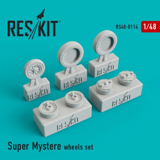 Dassault Super MystÃ¨re wheels set 1/48 Reskit RS48-0114
