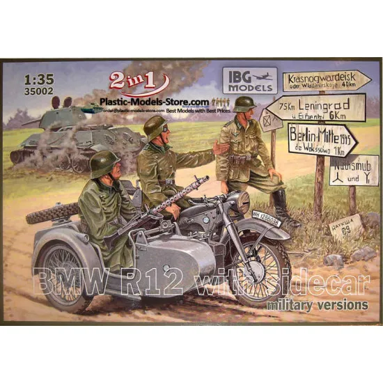 BMW R12 motorcycle with sidecar 1/35 IBG Models 35002