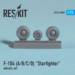 Lockheed F-104 (A/B/C/D) Starfighter wheels set 1/72 Reskit RS72-0008