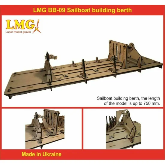 LMG BB-09 Sailboat building berth for plastic model kit, Laser Model Graving