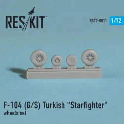 Lockheed F-104 (G/S) Turkish Starfighter wheels set 1/72 Reskit RS72-0011