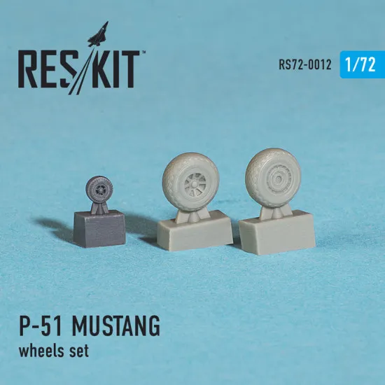 North American P-51 MUSTANG wheels set 1/72 Reskit RS72-0012