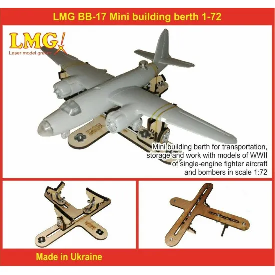 LMG BB-17 - 1/72 Mini building berth for plastic model kits, Laser Model Graving